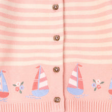Load image into Gallery viewer, Sailboats &amp; Stripe Baby Knit Cardigan (Organic)
