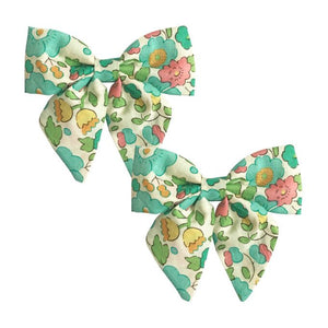 Liberty of London Hair Bow Pigtail Set with Ties - Medium