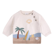 Load image into Gallery viewer, Surf Embroidered Baby Knit Pullover (Organic)
