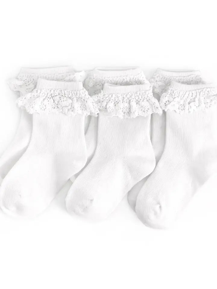 White Lace Midi Sock