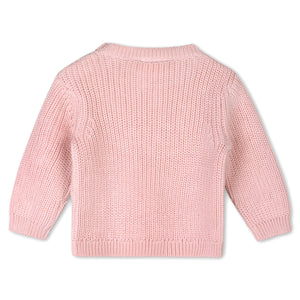 'Love' Embroidered Chunky Knit Baby Sweater (Organic)