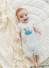 Load image into Gallery viewer, Whale &amp; Bird Embroidered Knit Baby Romper (Organic Cotton)
