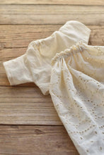 Load image into Gallery viewer, Fig the Frenchie — Heirloom Wool Doll in Eyelet Meadow Skirt
