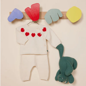 Baby Heart Sweater and Pants Set