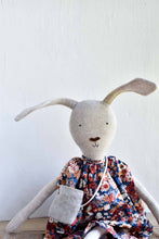 Load image into Gallery viewer, Ruthie the Rabbit – Heirloom Wool Doll in Liberty Floral
