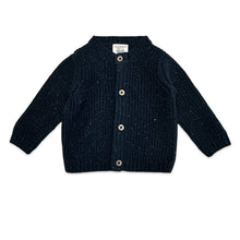 Load image into Gallery viewer, HELLO Wordy Chunky Knit Baby Cardigan Sweater
