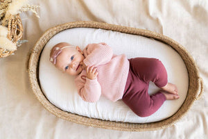 'Love' Embroidered Chunky Knit Baby Sweater (Organic)