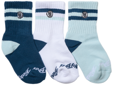 Load image into Gallery viewer, Kids Socks 3-Pack Indigo
