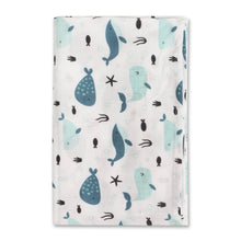 Load image into Gallery viewer, Whales Baby Swaddle Blanket (Organic Muslin)
