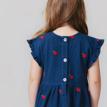 Load image into Gallery viewer, Embroidered Apples Adaline Ruffle Dress
