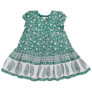 Green Garden Floral Adele Dress