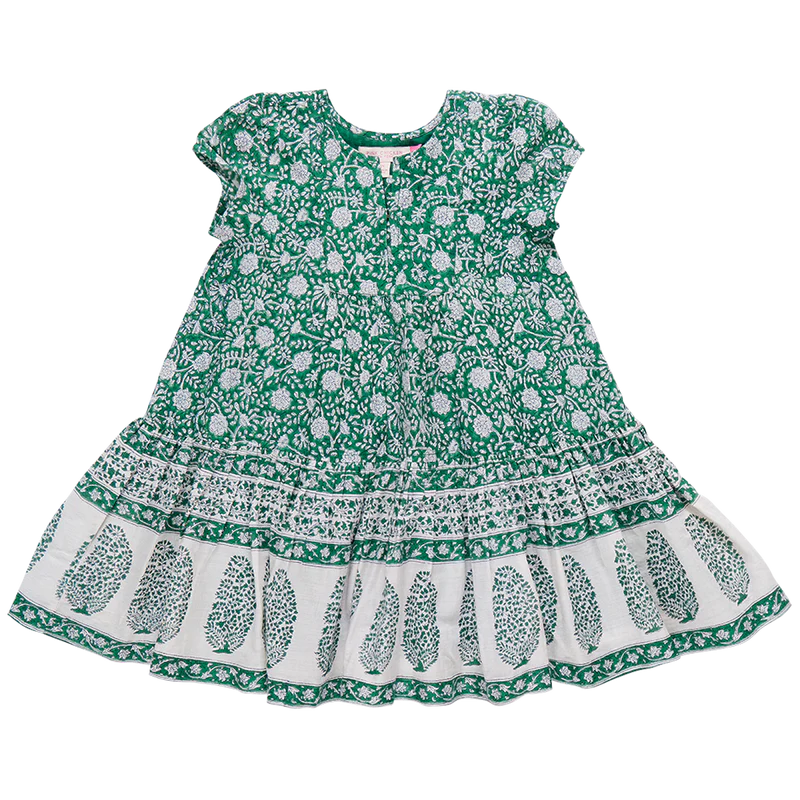 Green Garden Floral Adele Dress