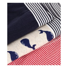 Load image into Gallery viewer, 3-Pack Stripe, Solid, and Whale Boxer
