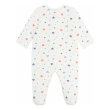 Load image into Gallery viewer, Multi Heart Velour Front-Snap Footie
