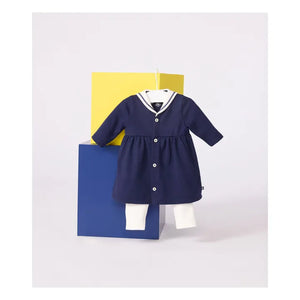 Baby Navy Sailor Dress with Leggings