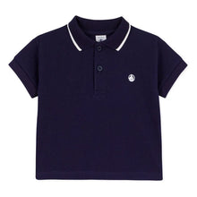 Load image into Gallery viewer, Baby Navy Short-Sleeve Polo
