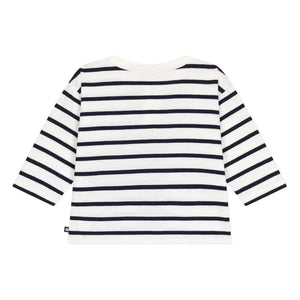 Baby Long Sleeve Striped Tee with button