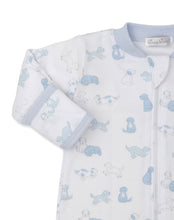 Load image into Gallery viewer, Puppy Dog Fun Pajamas with Zip- Blue
