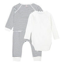 Load image into Gallery viewer, Baby 3-Piece Striped Cardigan Set
