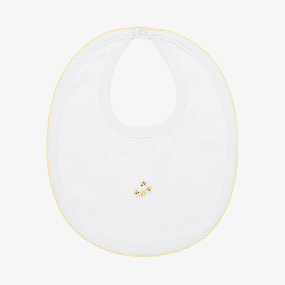 Bee Hive Hand Embroidered Bib