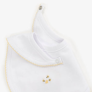 Bee Hive Hand Embroidered Bib