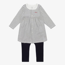 Load image into Gallery viewer, Baby Long Sleeve Striped Dress with Leggings
