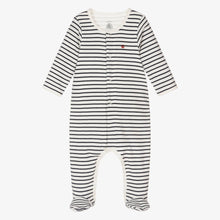 Load image into Gallery viewer, Striped Footie with Attached Bodysuit
