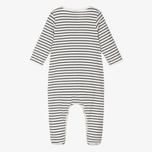 Load image into Gallery viewer, Striped Footie with Attached Bodysuit
