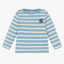 Load image into Gallery viewer, Baby Stripe Breton Sailor Top
