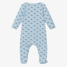 Load image into Gallery viewer, Whale Print Footie with Attached Onesie
