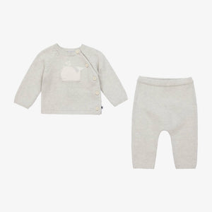 Baby 2-Piece Grey Whale Sweater and Pants Set