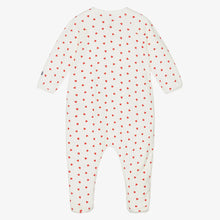 Load image into Gallery viewer, Velour Side-Snap Heart Print Footie
