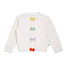 Load image into Gallery viewer, Baby Cardigan with Crochet Bows
