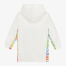 Load image into Gallery viewer, Hooded Fleece Dress with Rainbow Stella Tape
