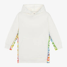 Load image into Gallery viewer, Hooded Fleece Dress with Rainbow Stella Tape
