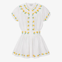 Load image into Gallery viewer, Linen Embroidered Sunflowers Dress
