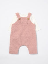 Load image into Gallery viewer, Baby Two-Piece Boucle Overall Set
