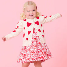 Load image into Gallery viewer, Cream and Red Hearts Constance Sweater
