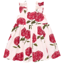 Load image into Gallery viewer, Pink Stripe Hydrangeas Via Dress
