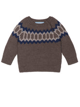 Load image into Gallery viewer, Baby Llama Raglan Brown Sweater
