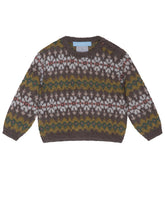 Load image into Gallery viewer, Baby Alpaca Pattern Truffle Sweater

