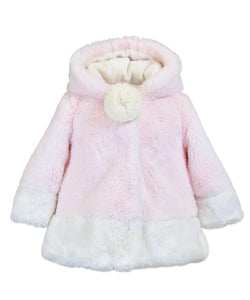 Hood Contrast Coat - Pink Cotton Candy