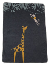 Load image into Gallery viewer, Giraffe and Monkey Blanket
