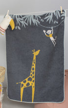 Load image into Gallery viewer, Giraffe and Monkey Blanket
