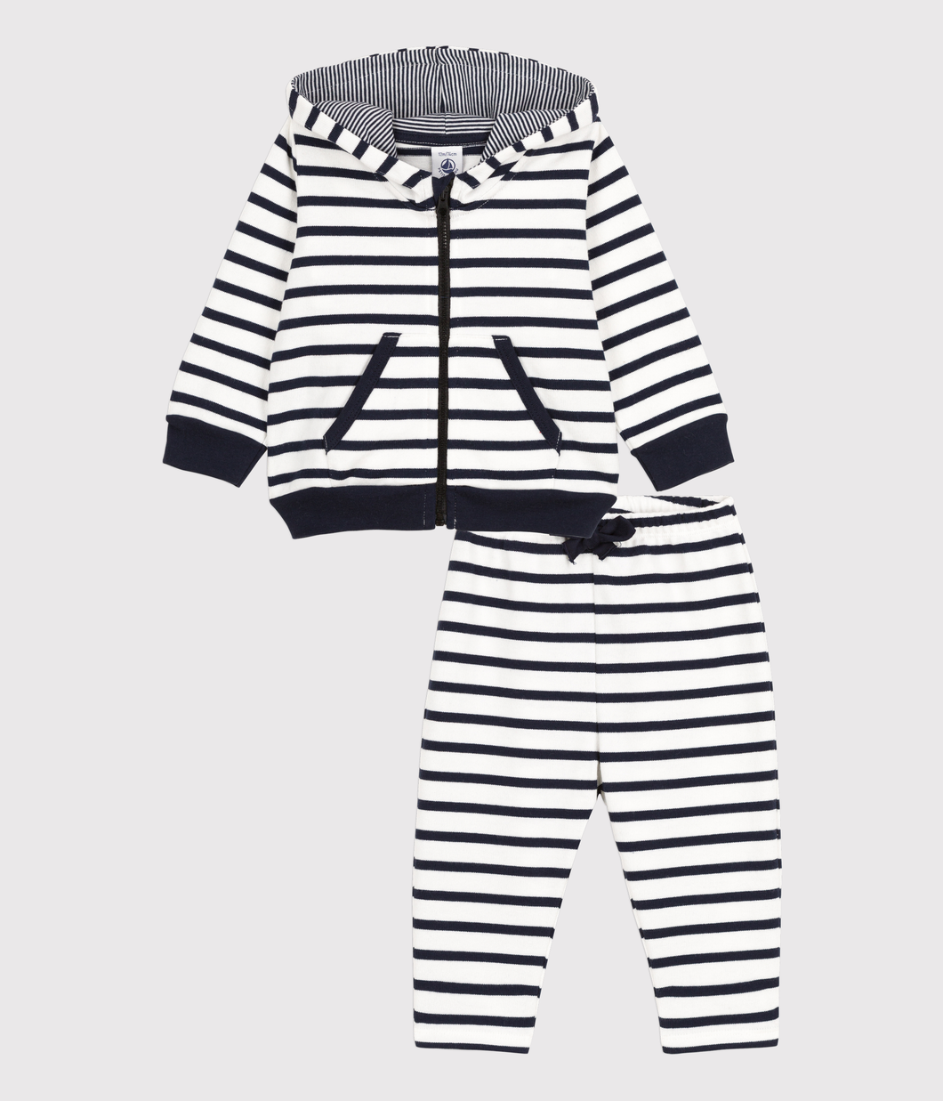 Baby Striped Hoodie and Pants Outfit