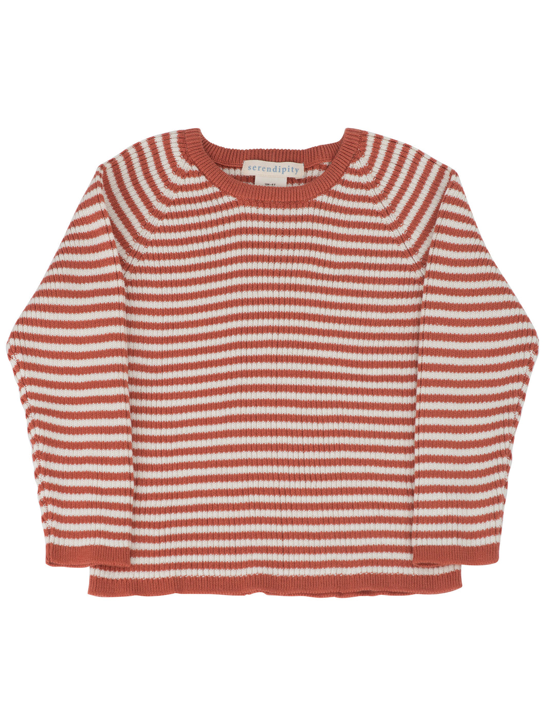 Stripe Cotton Sweater - Spice and Off White