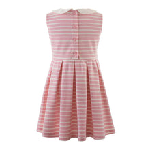 Load image into Gallery viewer, Baby Breton Stripe Jersey Dress- Pink
