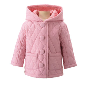Pink Quilted Hooded Jacket
