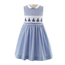 Load image into Gallery viewer, Sailboat Smocked Dress
