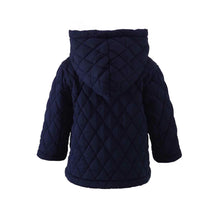 Load image into Gallery viewer, Navy Quilted Hooded Jacket
